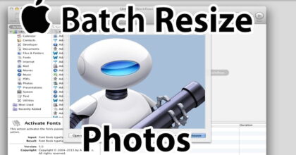 Batch Resize Photos on Mac OS  (Automator)