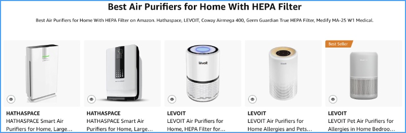 Best Air Purifiers for Home With HEPA Filter