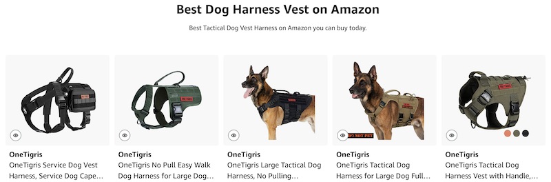 Best Tactical Dog Harness Vests on Amazon
