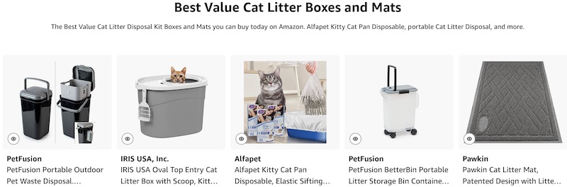 The Best Value Cat Litter Disposal Boxes & Mats on Amazon