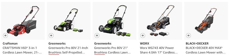 Best Value Cordless Lawn Mowers